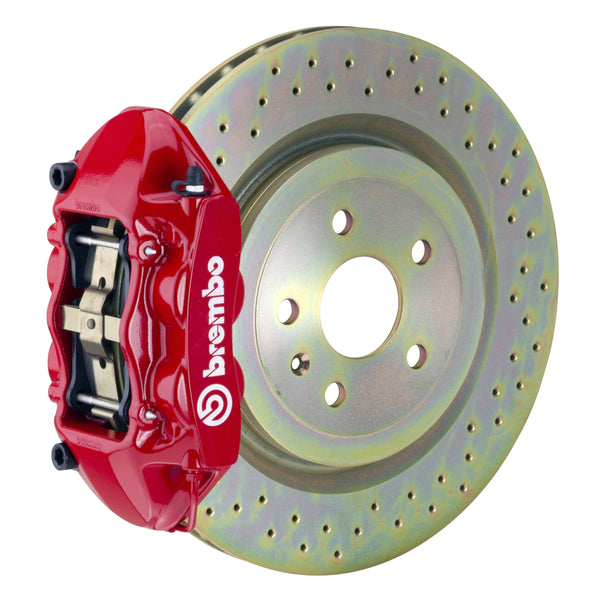 Brembo GT Front Big Brake Kit, 4-Piston Red Calipers, 323x28mm Drilled Rotors, Fits 1967-1989 Porsche 911 1P4.6001A2