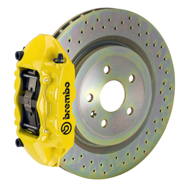Brembo GT Front Big Brake Kit, 4-Piston Yellow Calipers, 336x28mm Drilled Rotors, Fits 2008-2013 Volvo C30 1P4.7001A5