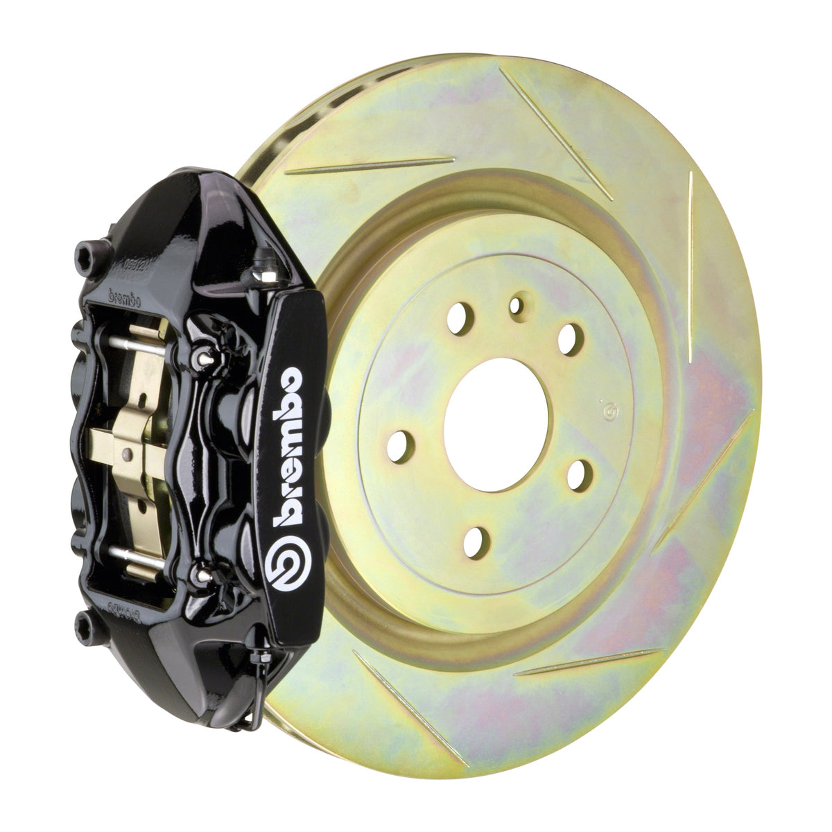 Brembo GT Front Big Brake Kit, 4-Piston Black Calipers, 336x28mm Type-1 Slotted Rotors, Fits 2008-2013 Volvo C30 1P5.7001A1