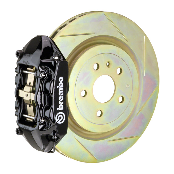 Brembo GT Front Big Brake Kit, 4-Piston Black Calipers, 336x28mm Type-1 Slotted Rotors, Fits 2008-2013 Volvo C30 1P5.7001A1