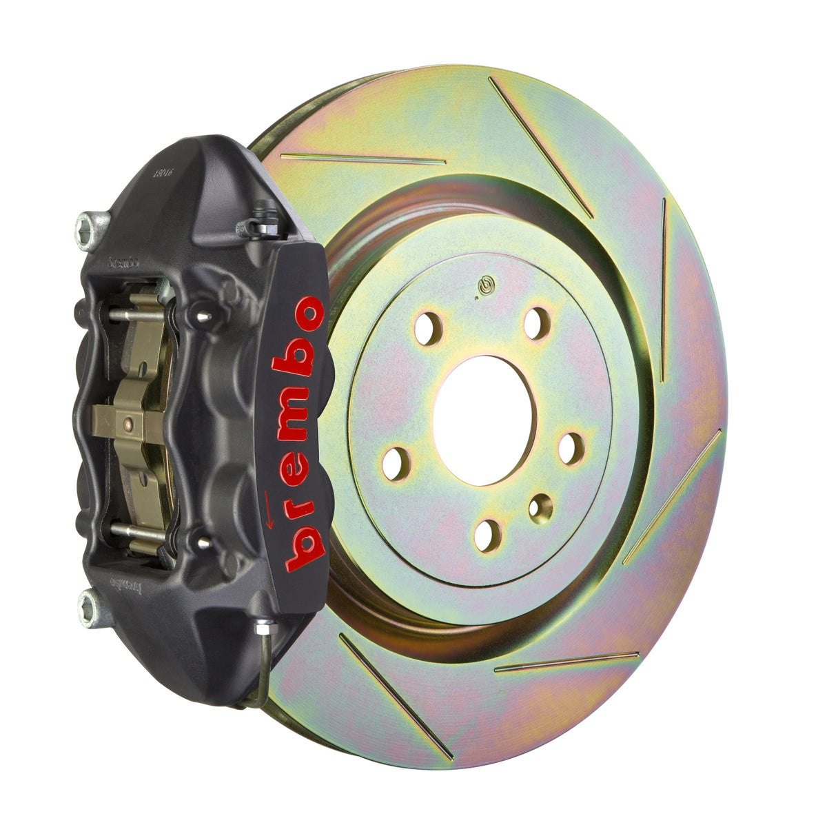 Brembo GT-S Front Big Brake Kit, 4-Piston Black Hard Anodized Calipers, 336x28mm Type-1 Slotted Rotors, Fits 2008-2013 Volvo C30 1P5.7001AS