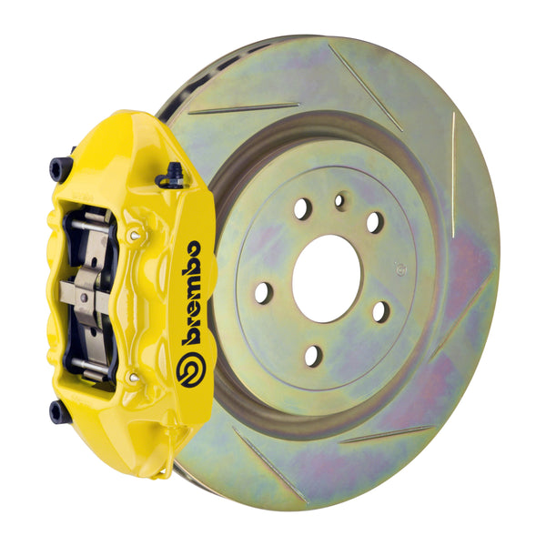 Brembo GT Rear Big Brake Kit, 4-Piston Yellow Calipers, 365x28mm Type-1 Slotted Rotors, Fits 2010-2015 Chevrolet Camaro 2P5.8001A5
