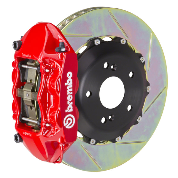 Brembo GT Front Big Brake Kit, 4-Piston Red Calipers, 328x28mm Type-1 Slotted 2-Piece Rotors, Fits 2016-2024 Mazda MX-5 Miata 1P2.6001A2