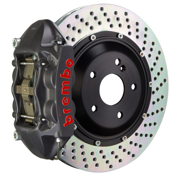 Brembo GT-S Rear Big Brake Kit, 4-Piston Black Hard Anodized Calipers, 345x28mm Drilled 2-Piece Rotors, Fits 2016-2023 Mercedes-Benz Metris 2P1.8060AS