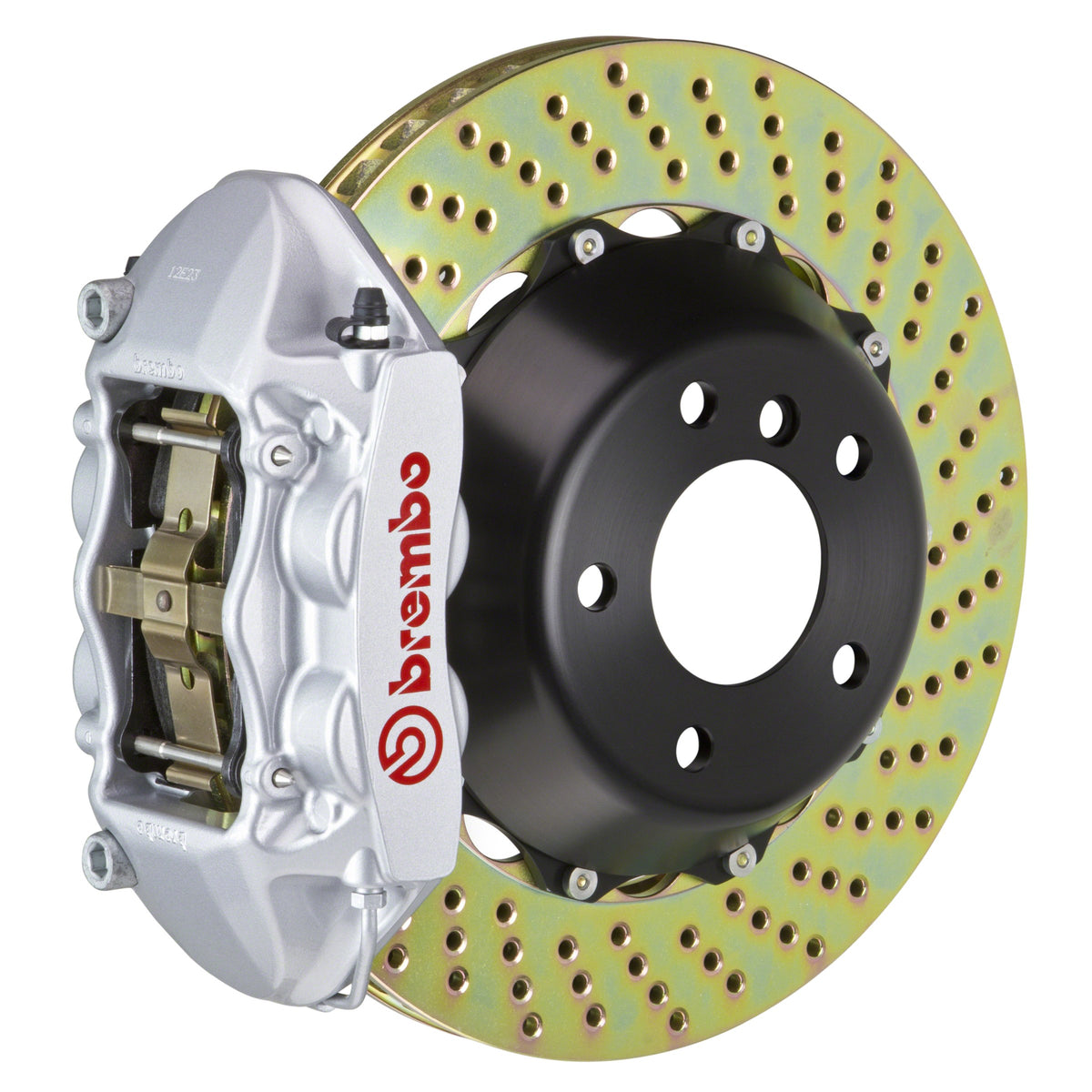 Brembo GT Rear Big Brake Kit, 4-Piston Silver Calipers, 380x28mm Drilled 2-Piece Rotors, Fits Mercedes-Benz CL63 AMG and more 2P1.9006A3