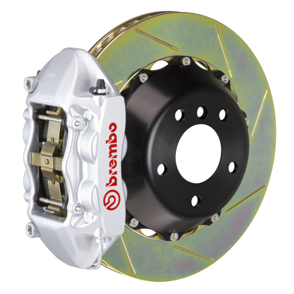Brembo GT Rear Big Brake Kit, 4-Piston Silver Calipers, 380x28mm Type-1 Slotted 2-Piece Rotors, Fits 2003-2010 Porsche Cayenne 2P2.9001A3