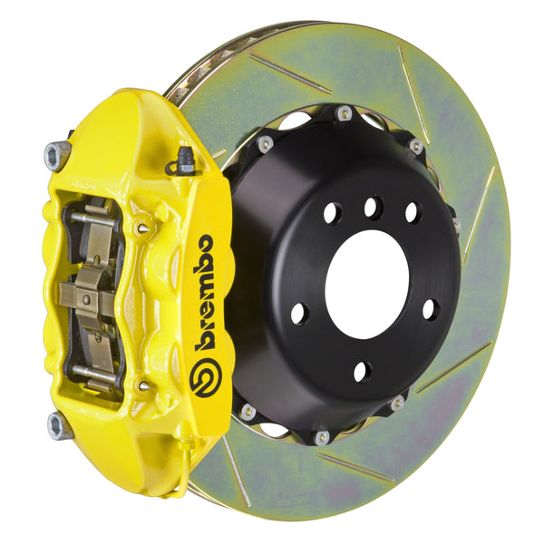 Brembo GT Front Big Brake Kit, 4-Piston Yellow Calipers, 345x28mm Type-1 Slotted 2-Piece Rotors, Fits 2013-2020 Subaru BRZ and more 1P2.8002A5