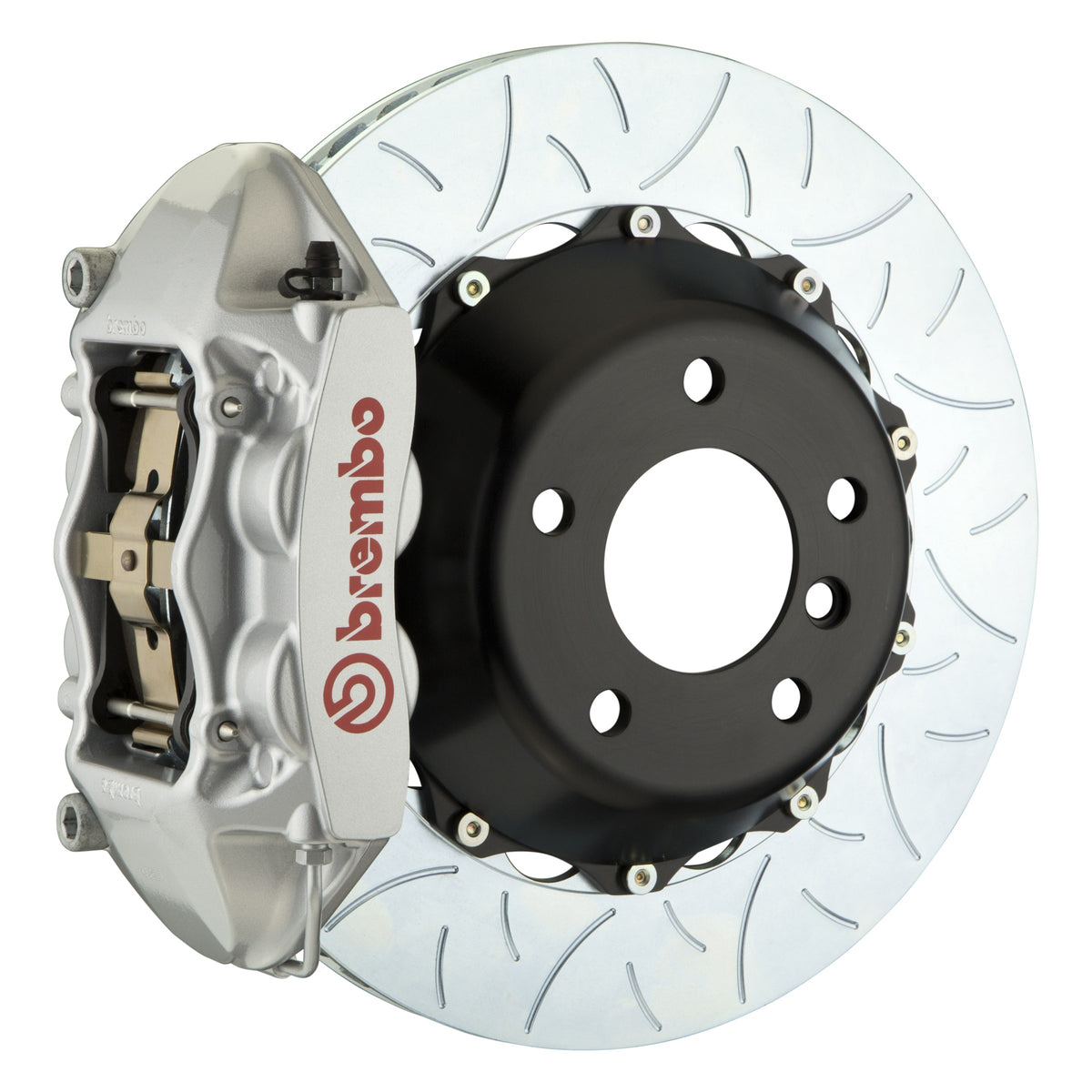 Brembo GT Rear Big Brake Kit, 4-Piston Silver Calipers, 345x28mm Type-3 Slotted 2-Piece Rotors, Fits 2016-2023 Mercedes-Benz Metris 2P3.8060A3
