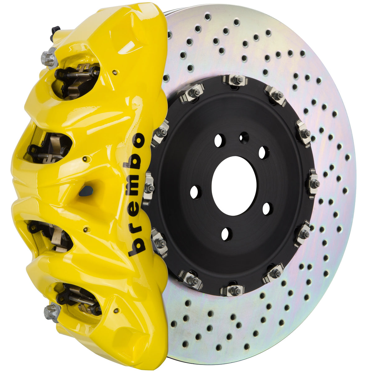 Brembo GT Front Big Brake Kit, 8-Piston Yellow Calipers, 412x38mm Drilled 2-Piece Rotors, Fits Land Rover Range Rover Sport and more 1Q1.9610A5