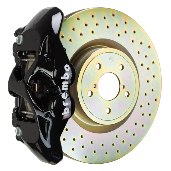 Brembo GT Front Big Brake Kit, 4-Piston Black Calipers, 326x30mm Drilled Rotors, Fits 2013-2024 Subaru BRZ, 2013-2016 Scion FR-S and more 1S4.6003A1