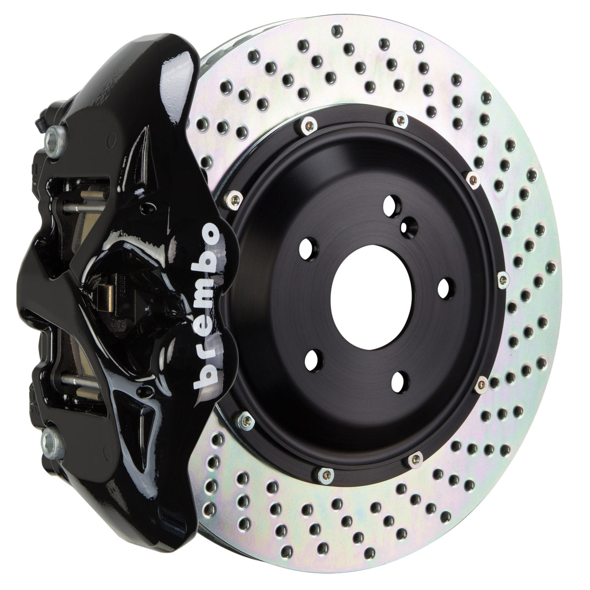 Brembo GT Rear Big Brake Kit, 4-Piston Black Calipers, 380x28mm Drilled 2-Piece Rotors, Fits 2007-2026 Porsche 911 2S1.9018A1