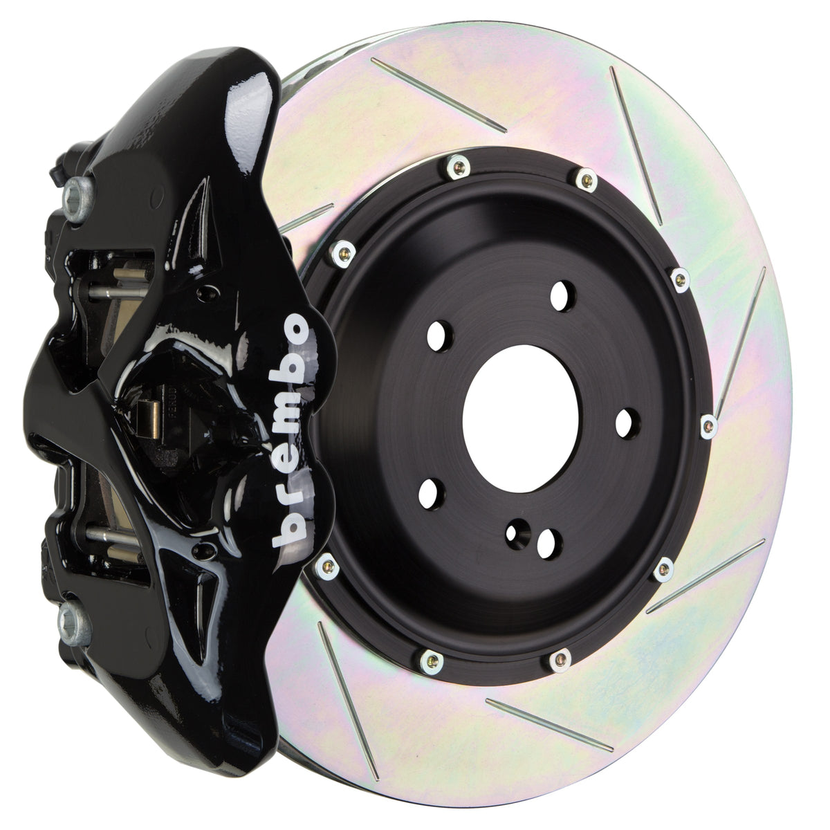 Brembo GT Rear Big Brake Kit, 4-Piston Black Calipers, 380x28mm Type-1 Slotted 2-Piece Rotors, Fits 2021-2025 BMW 430i and more 2S2.9020A1