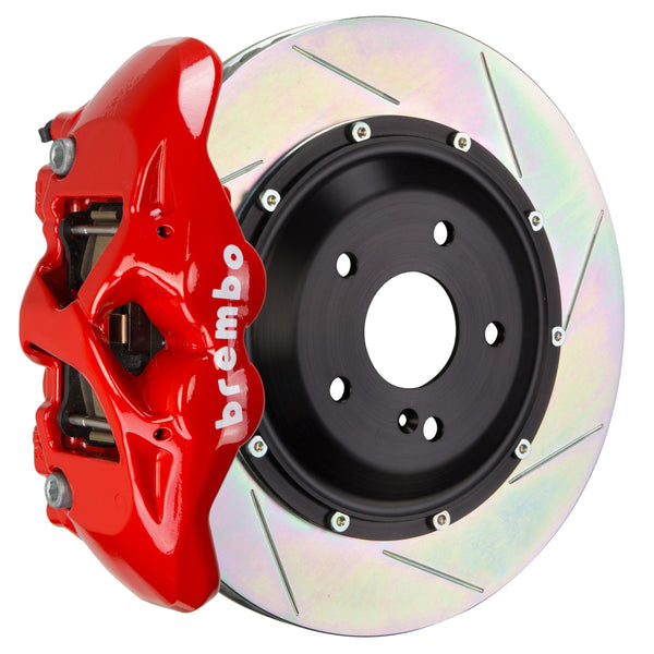 Brembo GT Rear Big Brake Kit, 4-Piston Red Calipers, 380x28mm Type-1 Slotted 2-Piece Rotors, Fits 2015-2023 Ford Mustang 2S2.9015A2