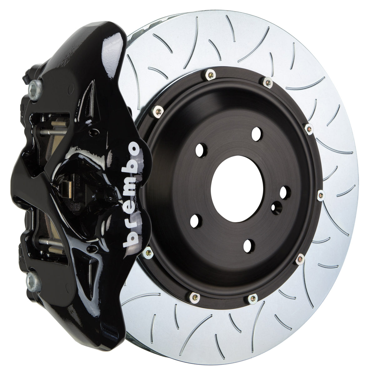 Brembo GT Rear Big Brake Kit, 4-Piston Black Calipers, 380x28mm Type-3 Slotted 2-Piece Rotors, Fits 2021-2025 BMW 430i and more 2S3.9020A1