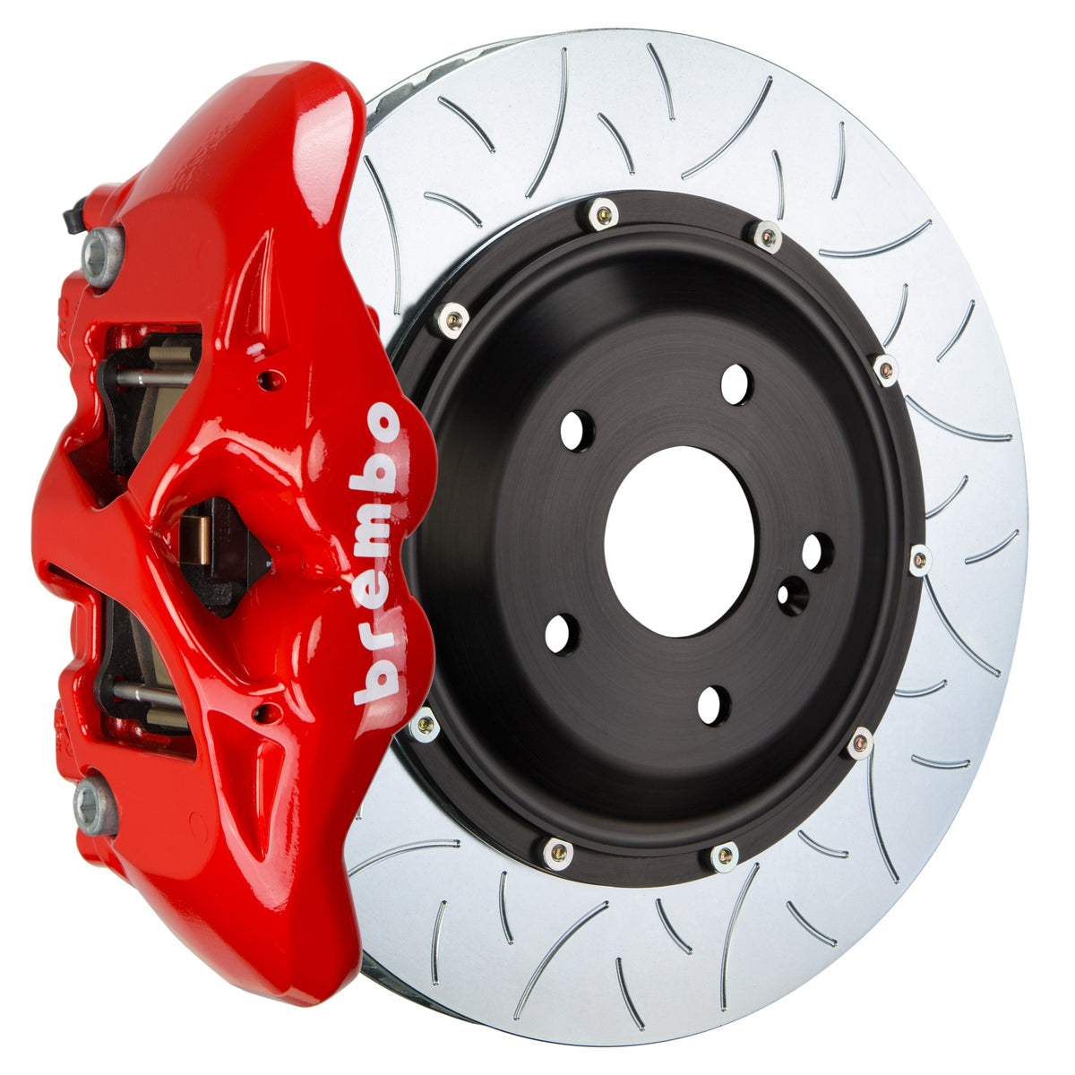Brembo GT Rear Big Brake Kit, 4-Piston Red Calipers, 380x28mm Type-3 Slotted 2-Piece Rotors, Fits 2008-2013 BMW M3 2S3.9016A2