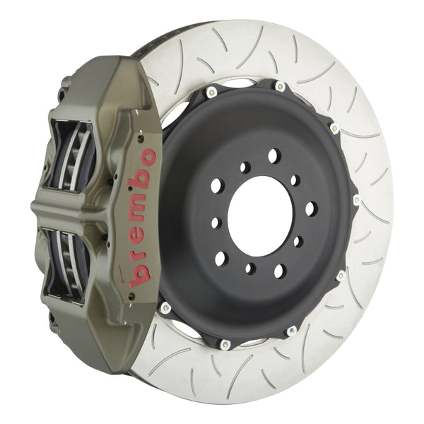Brembo Pista Race Front Big Brake Kit, 6-Piston Clear Hard Anodized Calipers, 380x35mm Type-3 Slotted 2-Piece Rotors, Fits Nissan GT-R 3K3.9046A