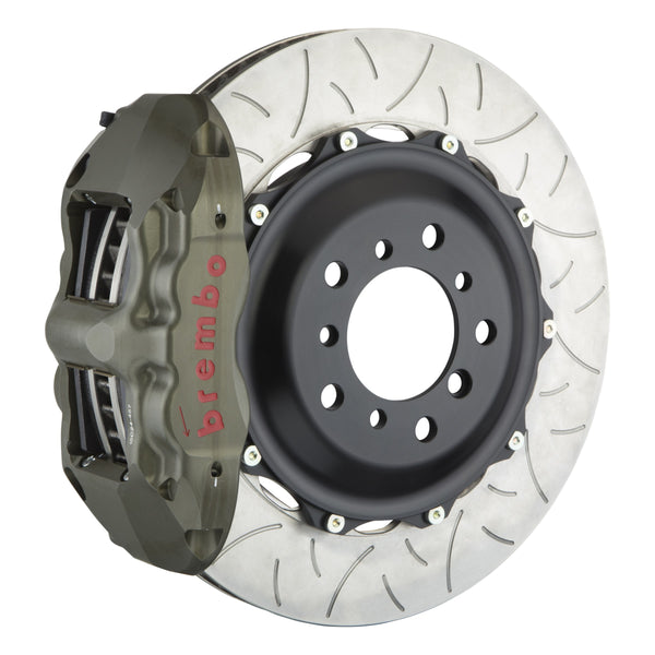 Brembo Pista Race Front Big Brake Kit, 4-Piston Clear Hard Anodized Calipers, 355x32mm Type-3 Slotted 2-Piece Rotors, Fits Mazda RX-7 3K3.8036A