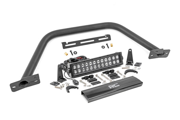 Rough Country Safari Bar 12" Led Light Bar Black Dual Row Oe Modular Steel Fits Ford Bronco (21-23) 51118