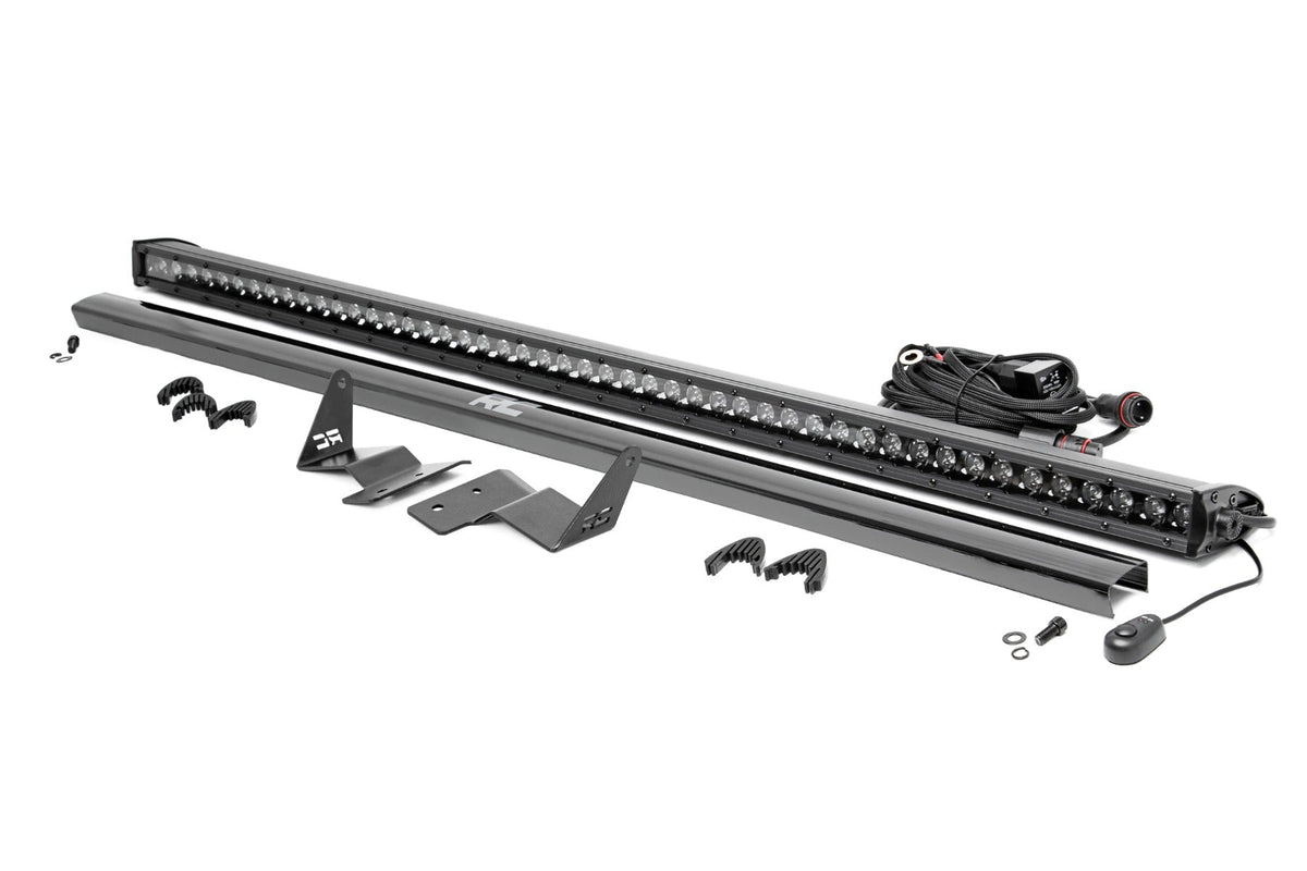 Rough Country Led Light Kit Upper Windshield 50" Black Single Row Fits Ford Bronco (21-23) 71043
