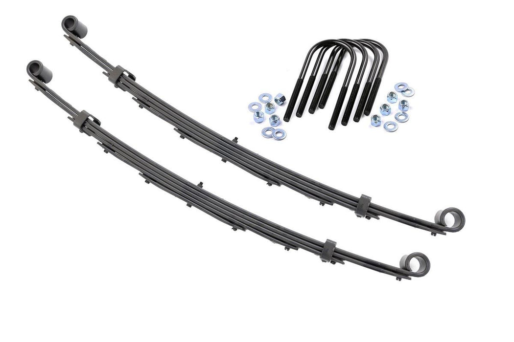 Rough Country Front Leaf Springs 4" Lift Pair Gmc Half-Ton Suburban 4Wd (1969-1972) 8001Kit