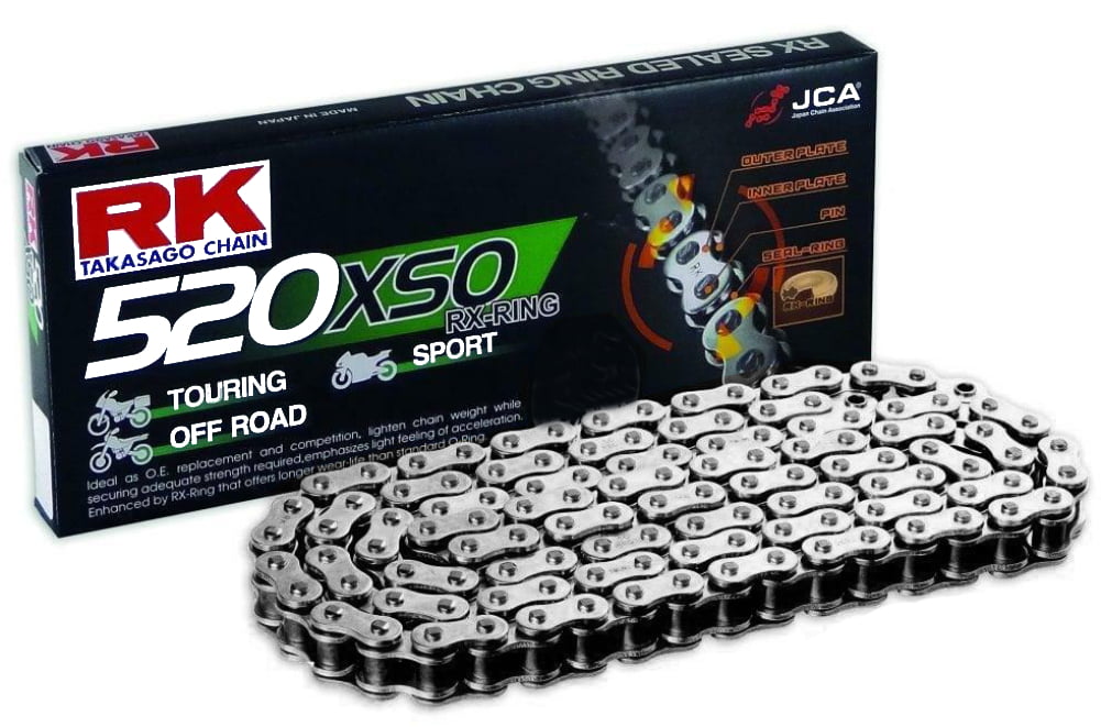 RK 520XSO High Performance RX-Ring Motorcycle Chain - 120 Link