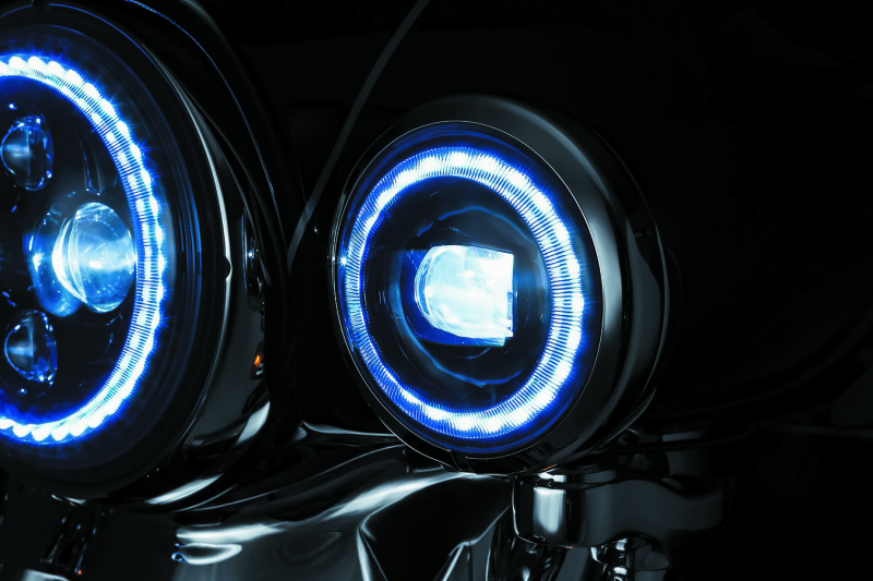 Kuryakyn 4 1/2" Orbit Vision Led Passing Spot Lamps Spotlights For Harley 2466