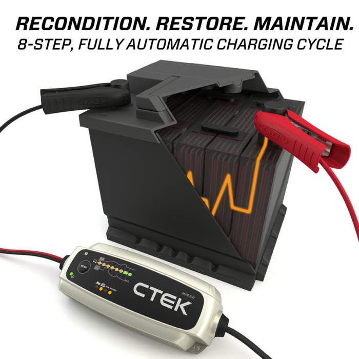 Ctek Mxs 5.0 Fully Automatic 4.3 Amp Battery Charger And Maintainer 12V 40-206
