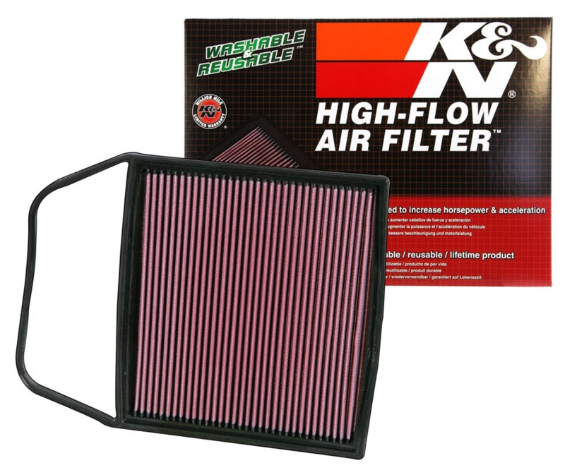 K&N 33-2367 Air Panel Filter for BMW 335I L6-3.0L F/I 2006-2010