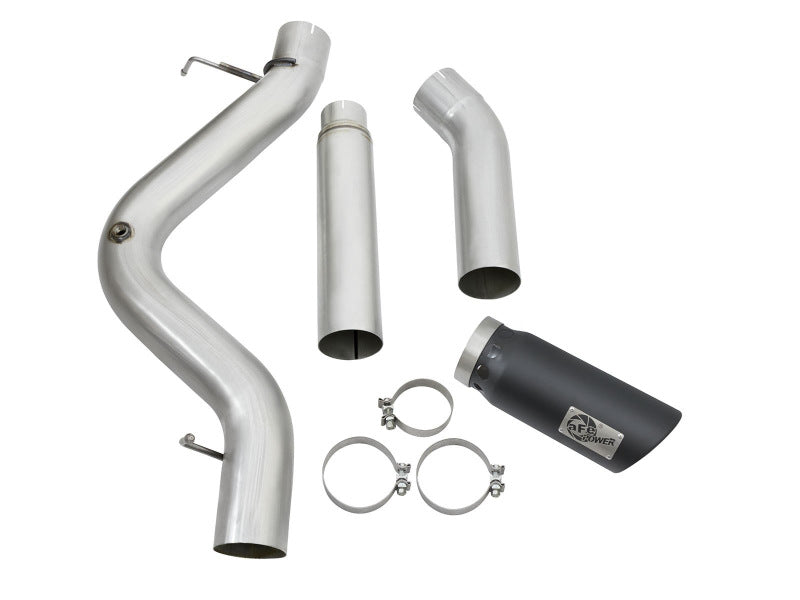 aFe LARGE Bore HD 5in Exhausts DPF-Back SS w/ Black Tips 16-17 GM Diesel Truck V8-6.6L (td) LML/L5P 49-44081-B