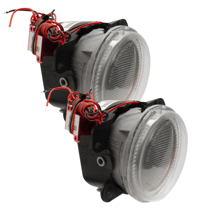 Oracle Lighting 10-15 compatible with Jeep Wrangler JK Pre-Assembled LED Halo Fog Lights -Red SEE WARRANTY 7159-003