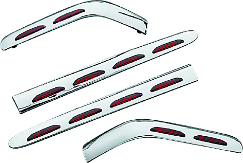 Kuryakyn L.E.D. Saddlebag Molding Set 4 Piece 01-10 GL1800 Chrome 3202