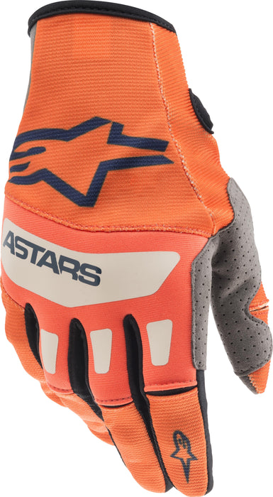 Alpinestars Techstar Gloves Orange/Dark Blue/Off White Lg 3561021-472-L