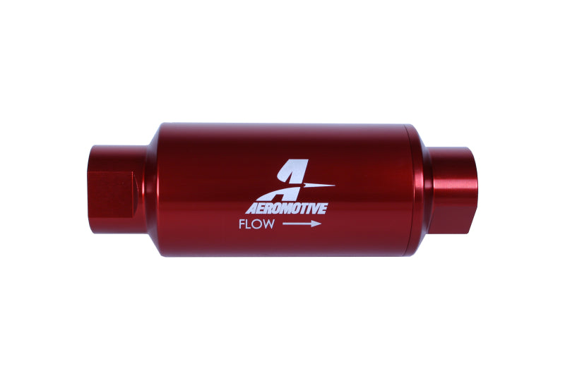 Aeromotive In-Line Filter (AN-10) 10 Micron Microglass Element Red Anodize Finish 12340