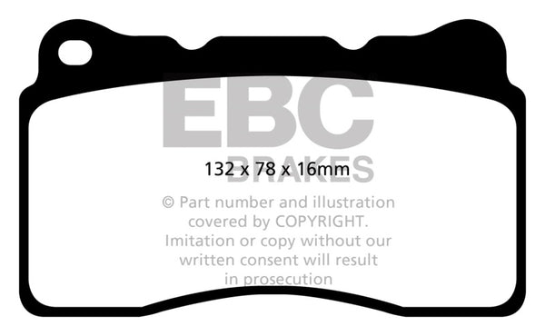 EBC 2016+ Fits Cadillac CT6 2.0L Turbo Redstuff Front Brake Pads DP32093C