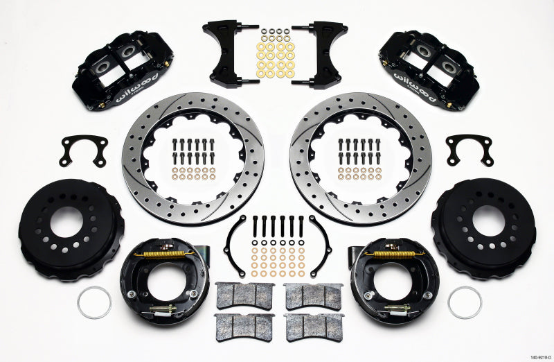 Wilwood Narrow Superlite 4R Rear P-Brk Kit 12.88in Drilled Big Ford New Style 2.36in Offset 140-9218-D