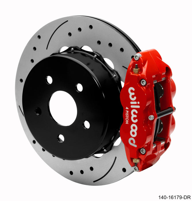 Wilwood Narrow Superlite 4R Rear Brake Kit 14.00in Red 2020-Up compatible with Jeep JT w/ Lines 140-16179-DR