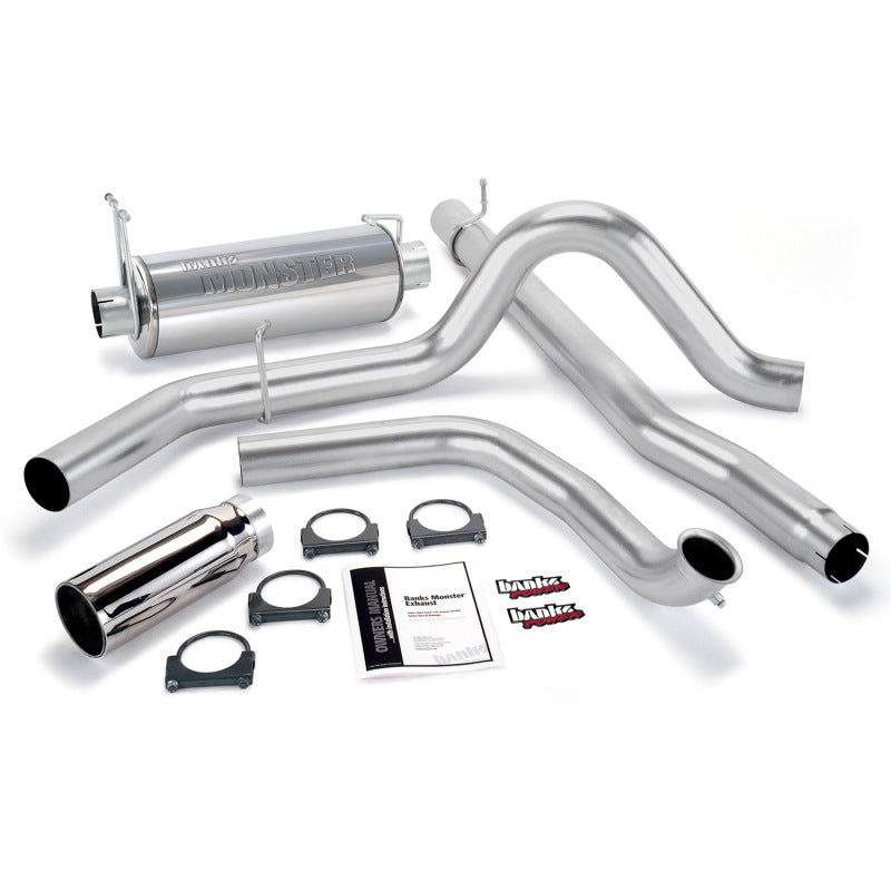 Banks Power 99 Ford 7.3L Truck Cat Monster Exhaust System SS Single Exhaust w/ Chrome Tip 48655