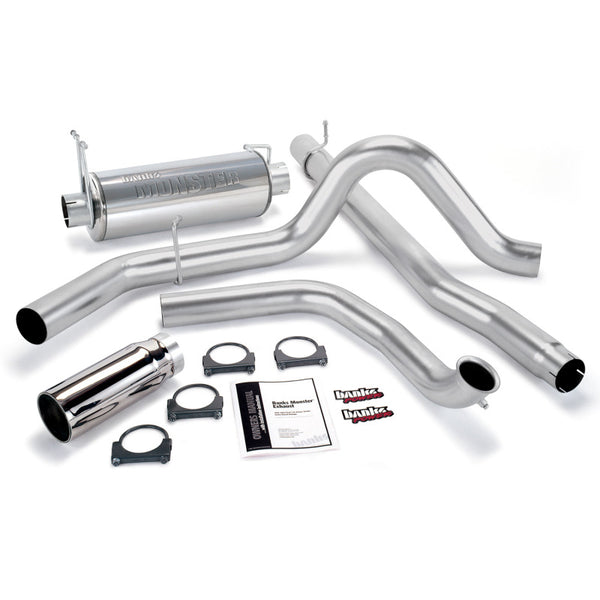 Banks Power 99 Ford 7.3L Truck Cat Monster Exhaust System SS Single Exhaust w/ Chrome Tip 48655