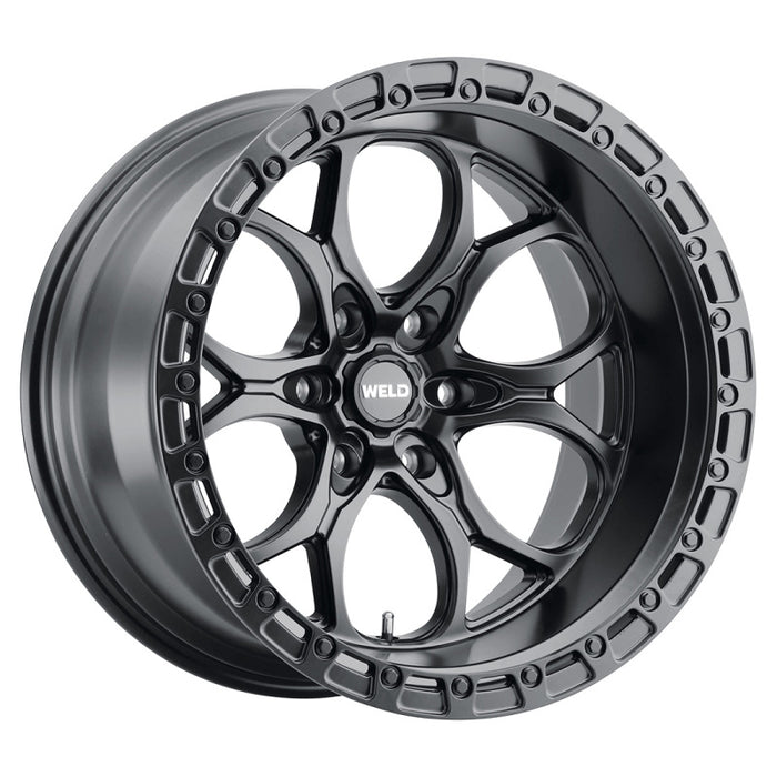 Weld Off-Road W108 20X12 Ledge 6X139.7 ET-44 BS4.75 Satin Black / Black Ring 106.1 W10802084475