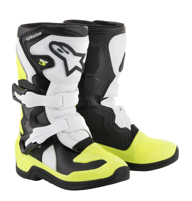 Alpinestars 2014518-125-13 Tech 3S Boots Black/White/Yellow Sz Y13