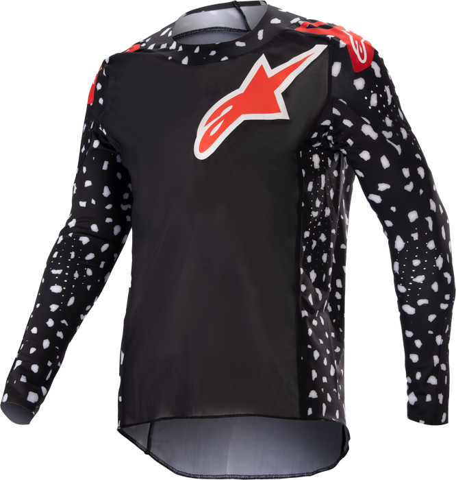 Alpinestars 2023 Youth Racer North Jersey (Black Neon Red, Youth X-Large)