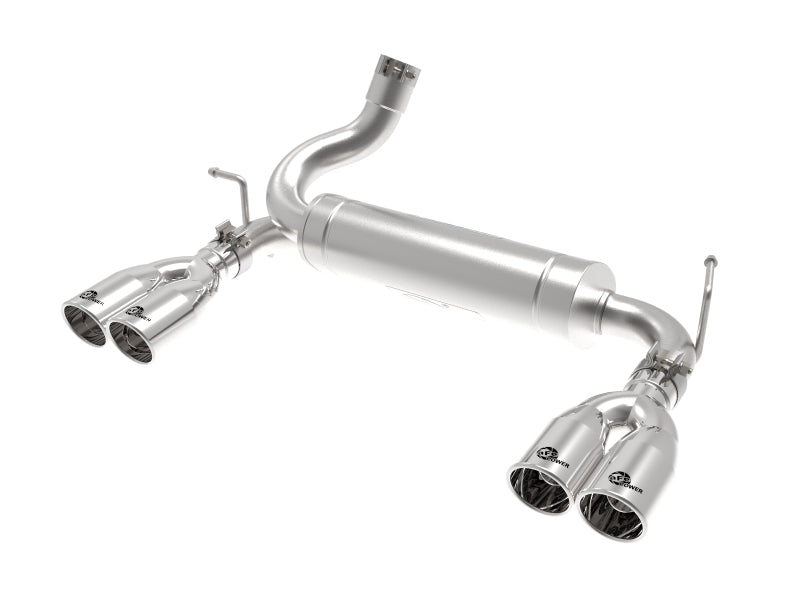 aFe Rebel Series 2.5in 409 SS Axle-Back Exhaust Polished 07-18 compatible with Jeep Wrangler (JK) V6-3.6L/3.8L 49-48086-P