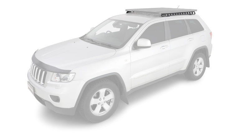 Rhino-Rack 11-21 compatible with Jeep Grand Cherokee WK2 4DR (w/ Metal Roof Rails) Backbone Mounting System Black RJGB1