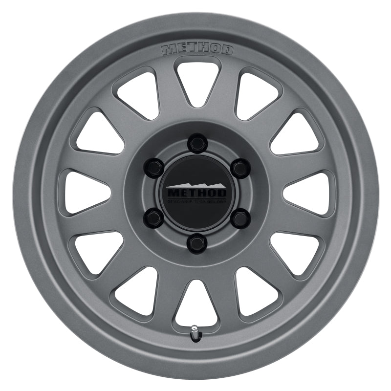 Method MR704 17x8.5 0mm Offset 5x5 71.5mm CB Matte Titanium Wheel MR70478550800