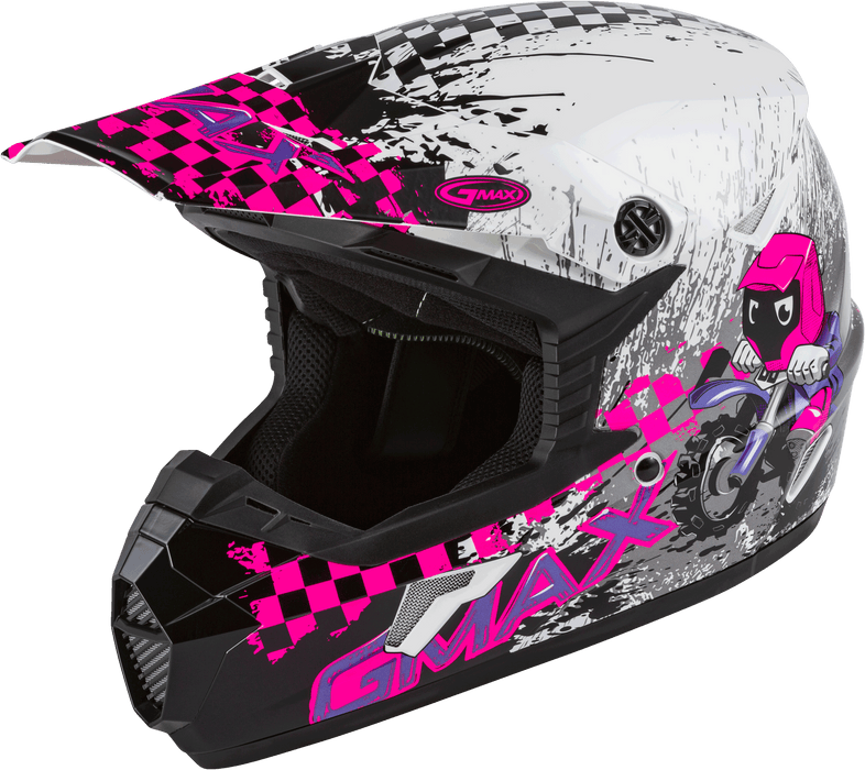 GMAX MX-46Y ANIM8 DOT Approved Youth Full-Face Motorcycle Helmet for Off Road Riding and Racing