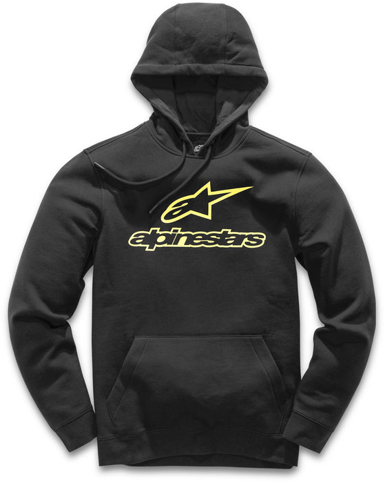 Alpinestars Always Fleece Hoodie Black/Yellow Xl 1017-52006-1050-X