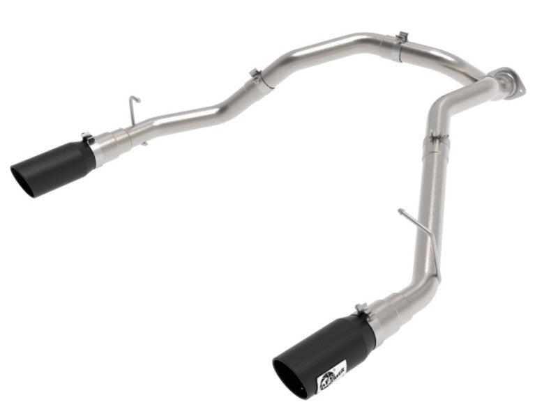 aFe Large Bore-HD 3 IN 409 Stainless Steel DPF-Back Exhaust System w/Black Tip RAM 1500 20-21 V6-3.0 49-42080-B