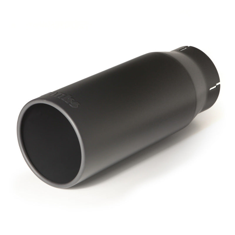 Banks Power Tailpipe Tip Kit SS Round Straight Cut Black 4in Tube 5in X 12.5in 52931