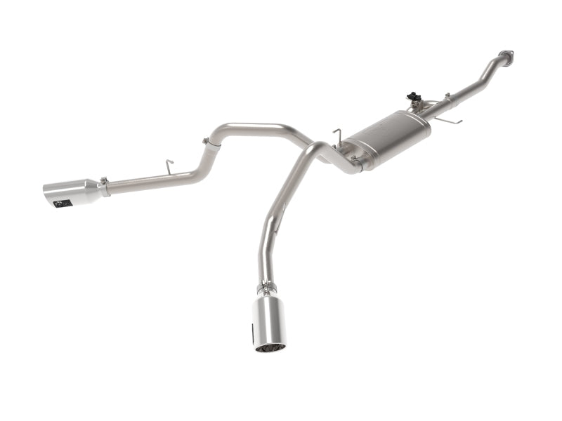 aFe Gemini XV 3in 304 SS Cat-Back Exhaust 15-20 Ford F-150 V6 2.7L/3.5 w/ Polished Tips 49-33123-P