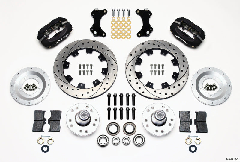 Wilwood Forged Dynalite Front Kit 12.19in Drilled WWE ProSpindle 140-9918-D